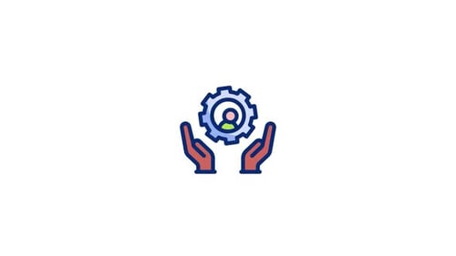 Human Resources Management Corporate Support Icon Animation