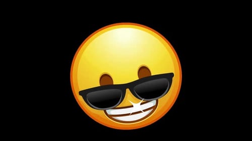Cool guy animated emoji