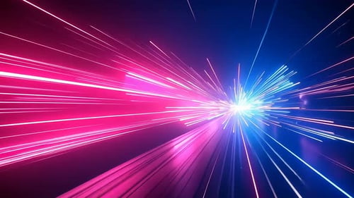 Lignes de vitesse vibrantes abstraites convergeant