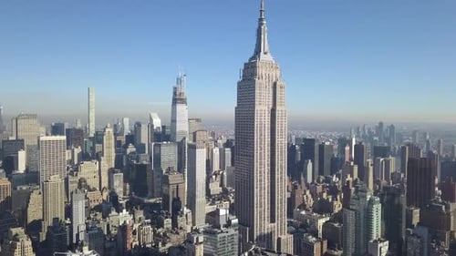 Empire State Building aerial shot