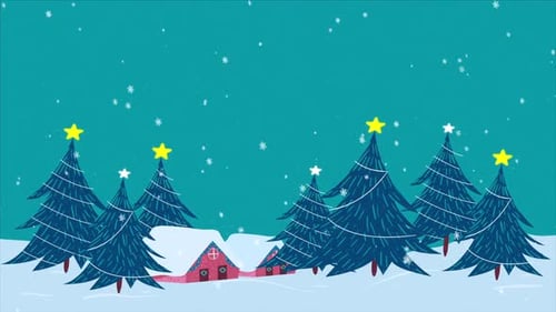 Christmas Small Town Landscape