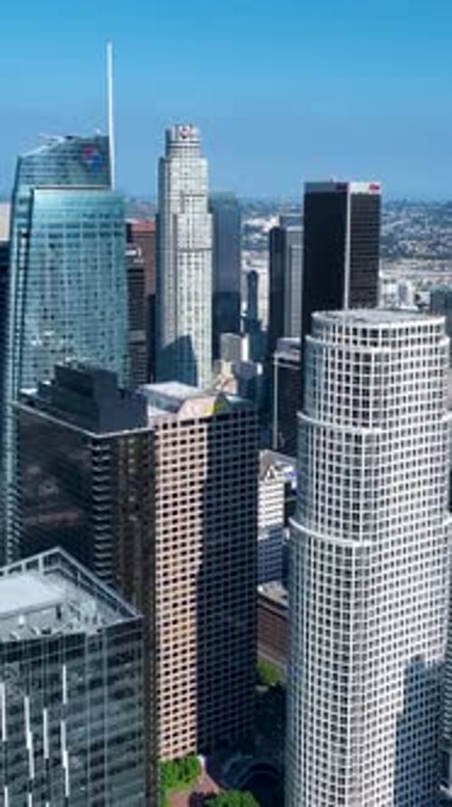 Highrise Buildings at Los Angeles in California United States.