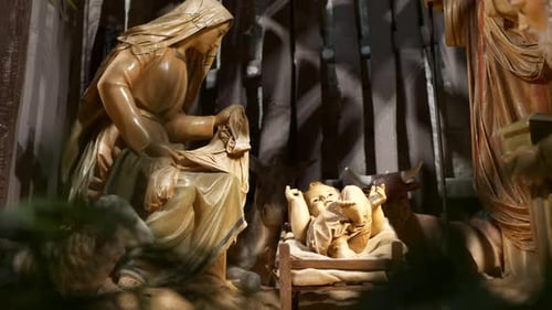 Nativity Scene Depicting Christmas Tradition