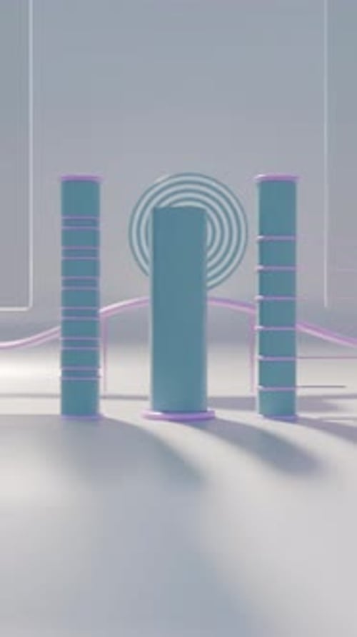 Slice 3D Loop Shapes Animation