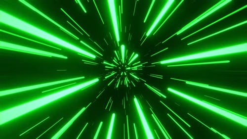Green Hyper Space Jump Background Vj Loop I 4K