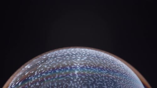 Surface bubble, light refraction, object close-up, creative