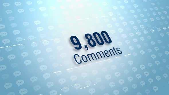 Digital Comment Counter Animation with Speech Bubbles, Backgrounds ...
