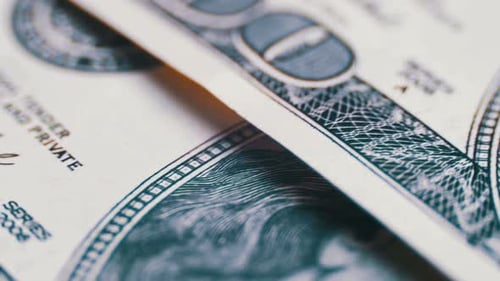 Close Up of United States One Hundred Dollar Bills