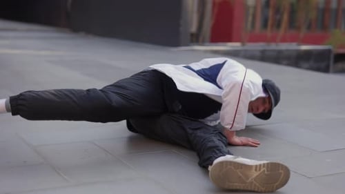 Urban Dancer In Hip Hop Wear In Bangkok