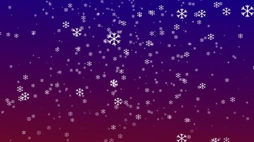 Falling Snowflakes Winter Celebration Background Loop