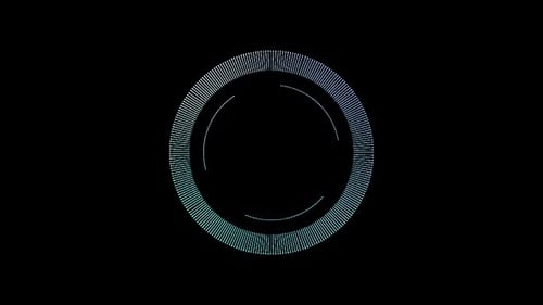 Coleção Radar: animação gráfica com mostrador circular em um loop