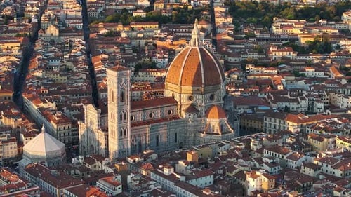 Aerial view of Florence Cathedral, Italy.