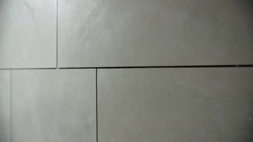 Wall with Installed Tiles and Unfinished Joints