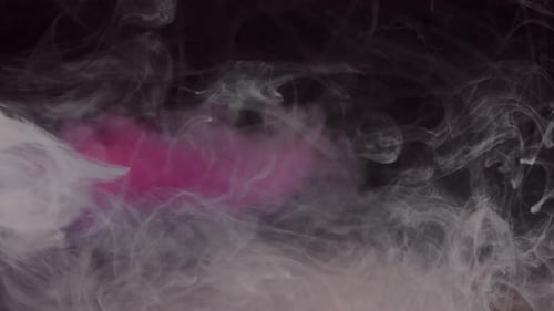 Wisps of White Smoke and Pink Ink