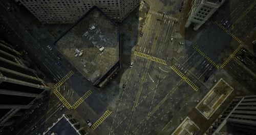 Busy Urban Intersection with Dynamic Traffic Patterns in a Metropolitan Area