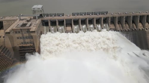 Water released from hydro dam to lower reservoir level in spring