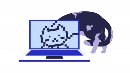 Cat digitization 2D animation