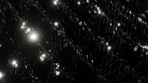 Abstract Binary Code Data Network Loop Background