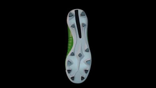 Close-Up of Green Sports Shoe Sole
