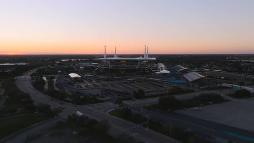 Aerial view of Hard Rock Stadium, United States.