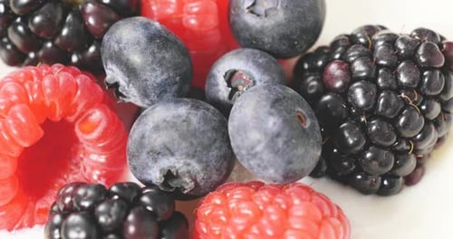 Fresh Berries Close Up Food Shot