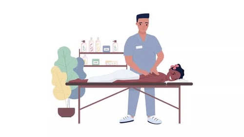 Animated Spa Massage Characters