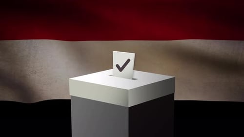 Casting Vote Into The Ballot Box During Yemen Election