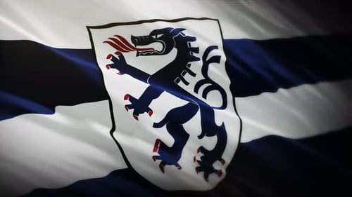 Heraldic Shield and Waving Flag Animation Loop