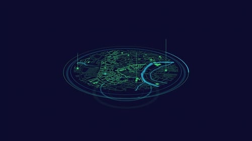 Looped Animation of a Map Fragment with Callouts HUD Element