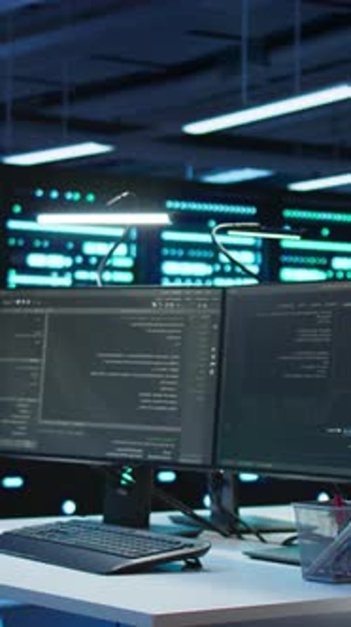 Vertical Frame Computer Workstations Supporting Server Hub Operations