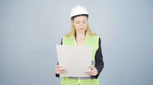 The engineer holding the project laughs.