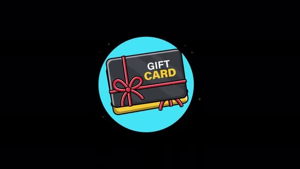 Animated Gift Card Icon with Red Ribbon, Backgrounds Motion Graphics ft ...
