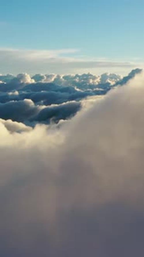 Aerial View of Clouds at Sunrise