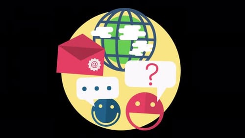 Notify Anyone Around The World Via Online Messaging 4K Alpha Channel