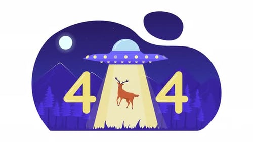 Animierter UFO-Raumschiff-404-Fehler