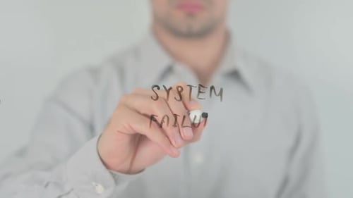 Systemfehler, Schreiben auf transparentem Bildschirm