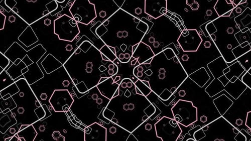 Abstract Geometric Lines Kaleidoscope Animated Background Loop