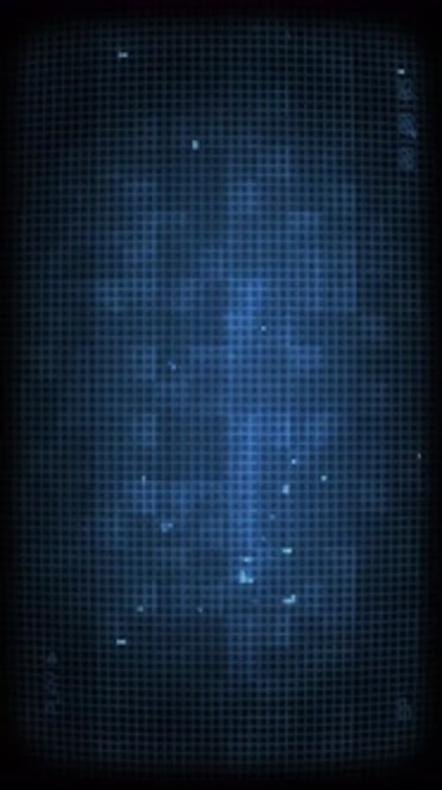 Animated Vertical Digital Glitch Scanning Grid