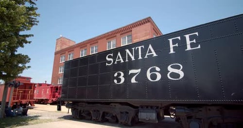 Vintage Santa Fe Train in Wichita Kansas