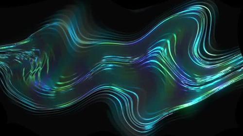 Abstract Fluid Glowing Waves Digital Background