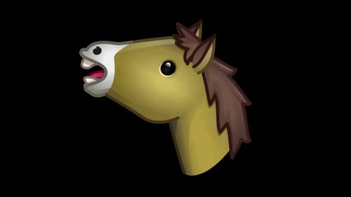 Animated Horse Head Emoji Expression