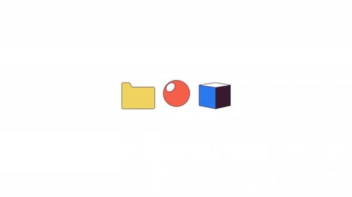 2D-Objektanimationsset für ansprechende Elemente, Linie, 2D-Objekt