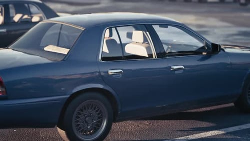 Modern 3D Render of a Blue Car Exterior