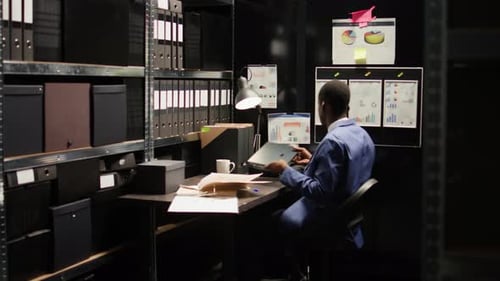 Private Investigator Exiting Office Room