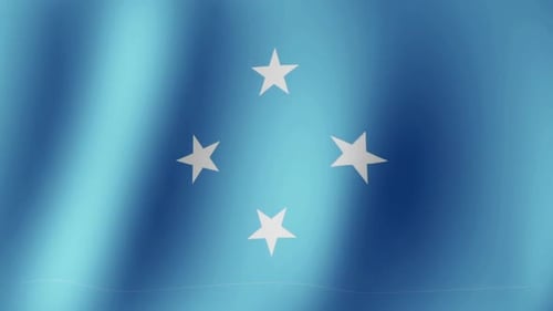 Flag Of Micronesia Wave Background Loop Animation