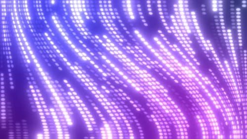 Abstract Wavy Glowing Digital Grid Animation Background
