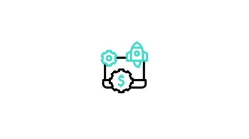Animated Flat Line Icons Pack for Business and Technology