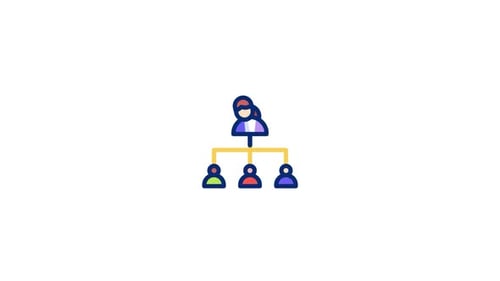 Animated Corporate Structure Icon Reveal