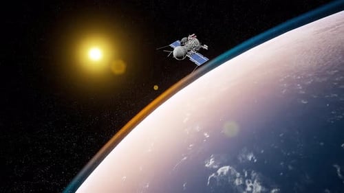 Satellite In Orbit Around Planet Captures The Sun's Glow From Space