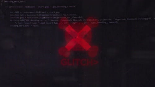 Digital Hacking Code Glitch Reveal Warning